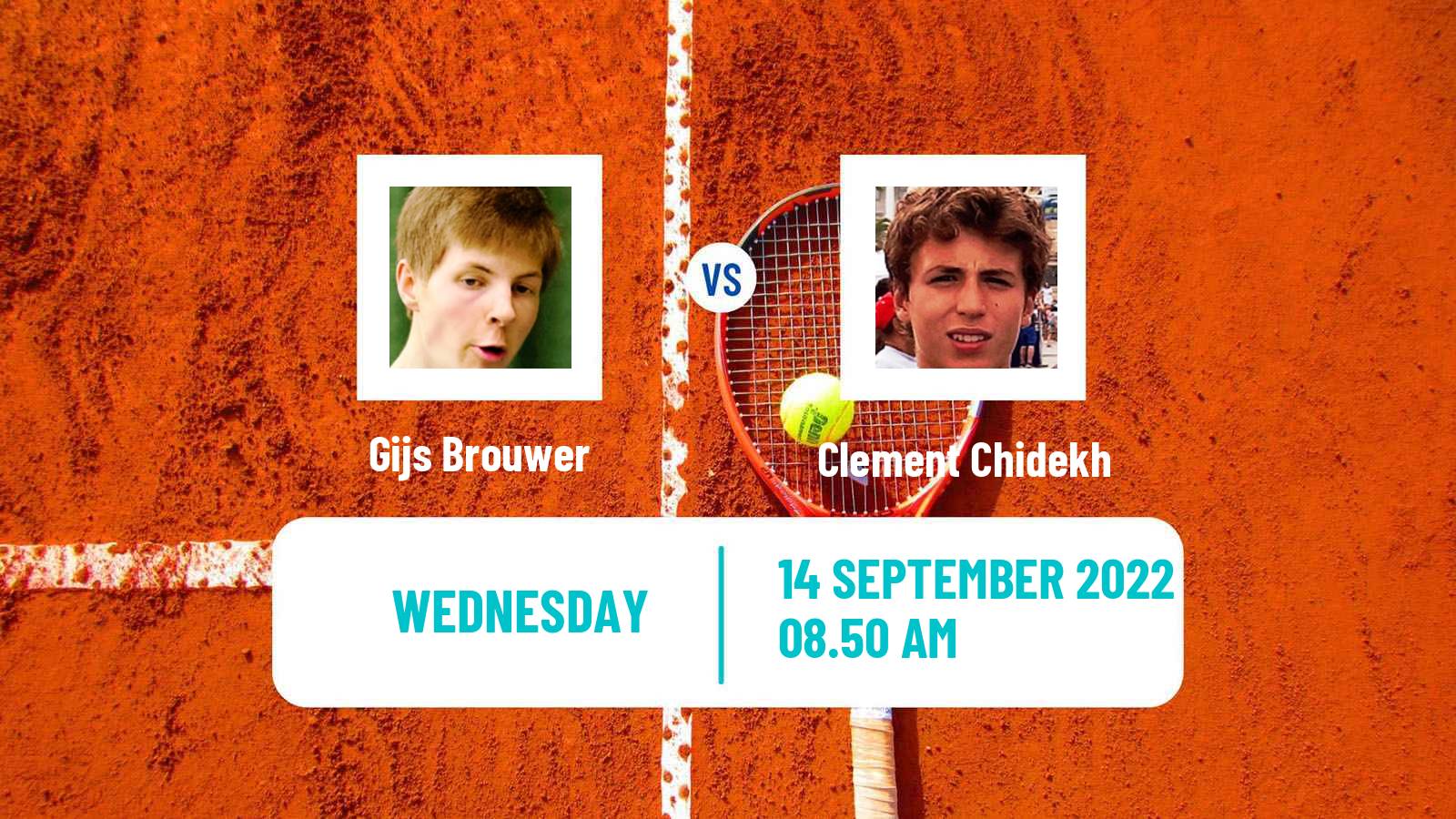 Tennis ATP Challenger Gijs Brouwer - Clement Chidekh