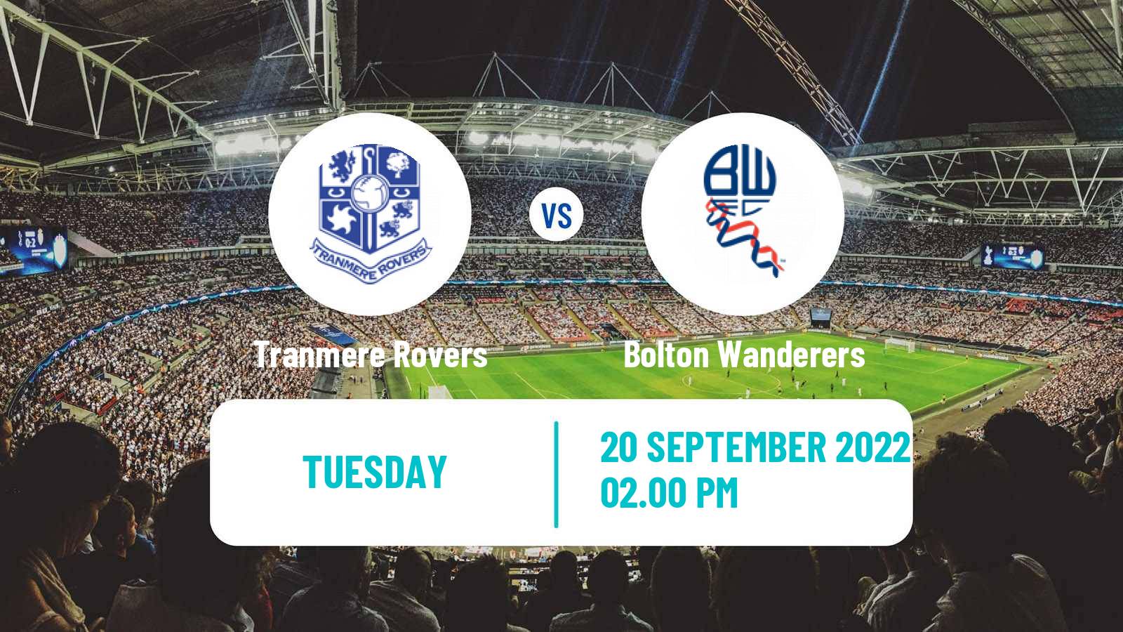 Soccer English EFL Trophy Tranmere Rovers - Bolton Wanderers