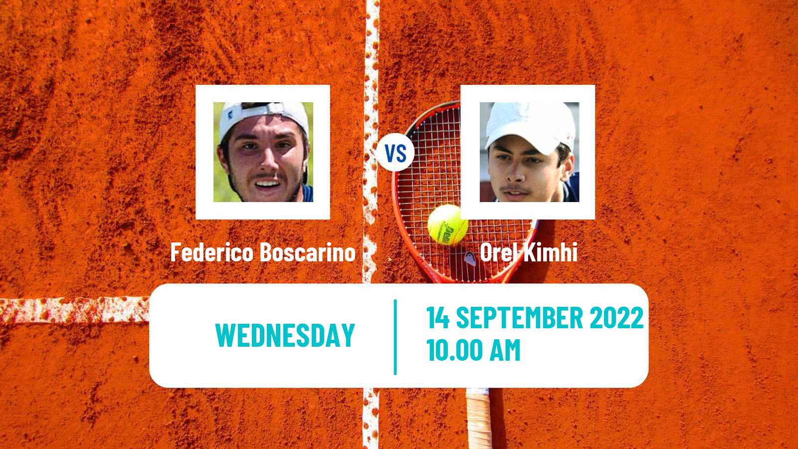 Tennis ITF Tournaments Federico Boscarino - Orel Kimhi