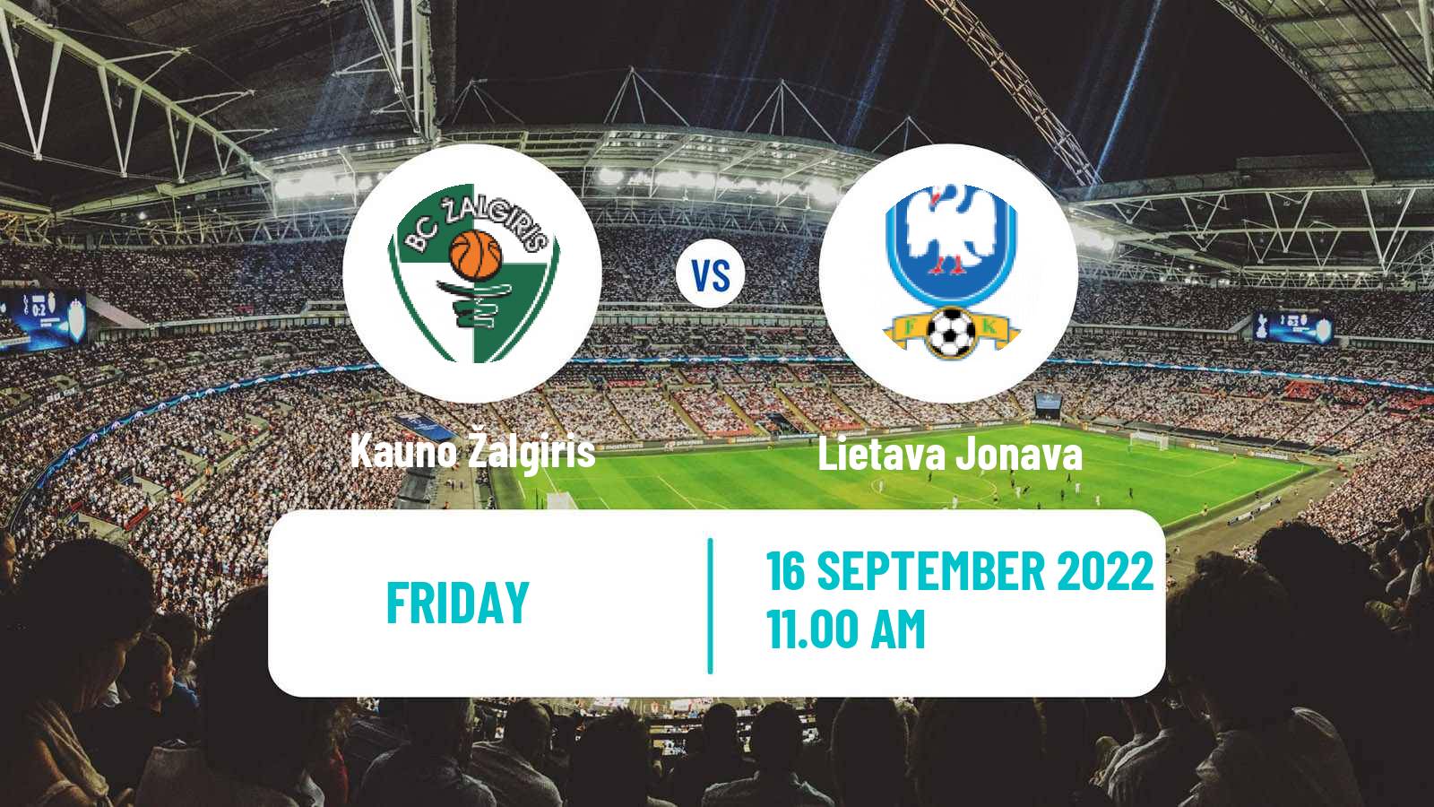 Soccer Lithuanian A Lyga Kauno Žalgiris - Jonava
