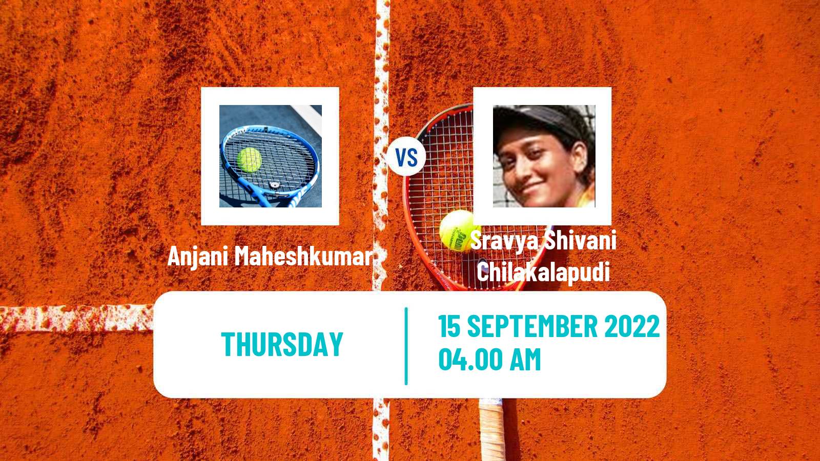 Tennis ITF Tournaments Anjani Maheshkumar - Sravya Shivani Chilakalapudi