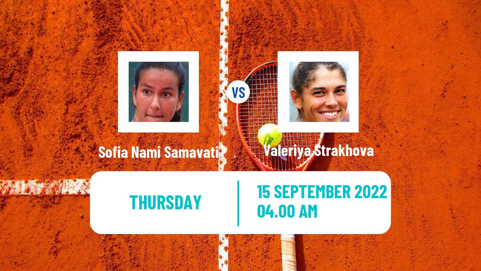 Tennis ITF Tournaments Sofia Nami Samavati - Valeriya Strakhova