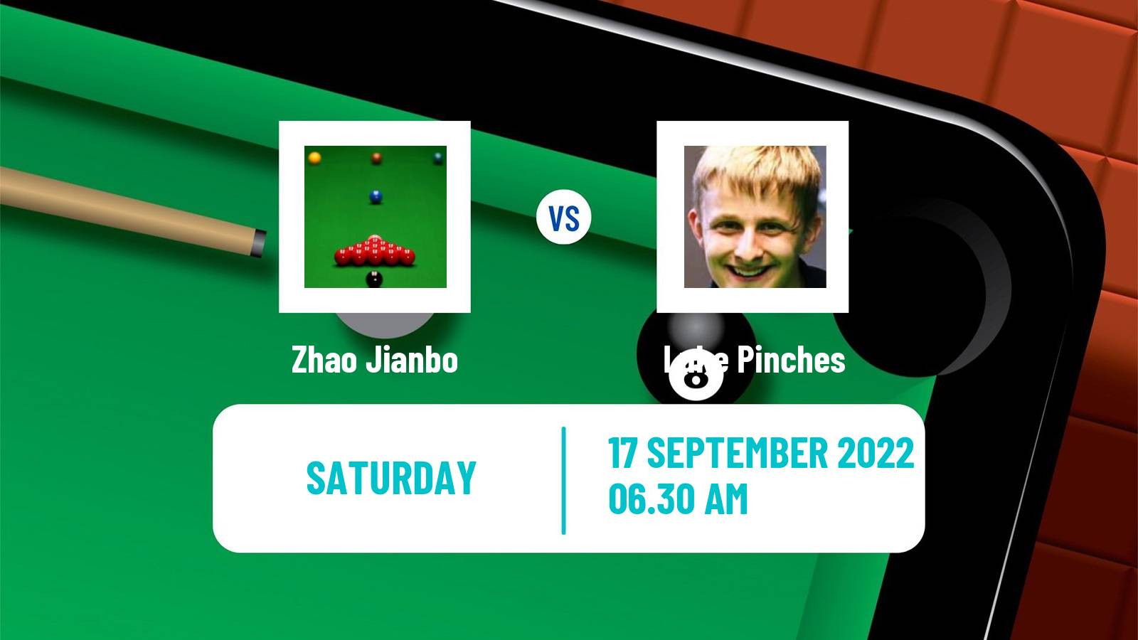 Snooker Snooker Zhao Jianbo - Luke Pinches