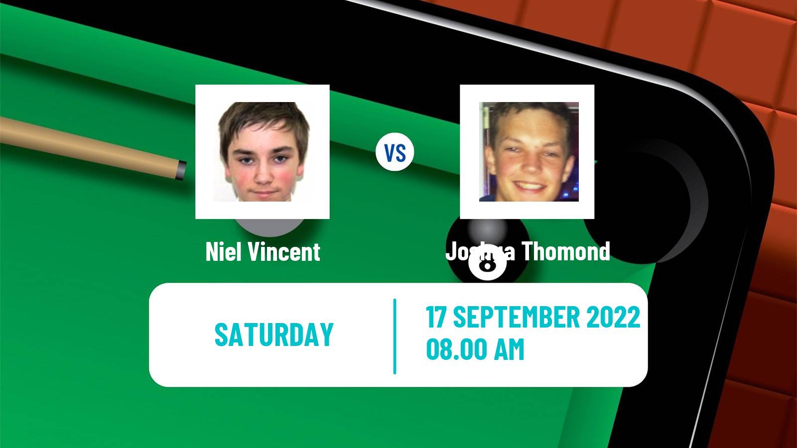 Snooker Snooker Niel Vincent - Joshua Thomond