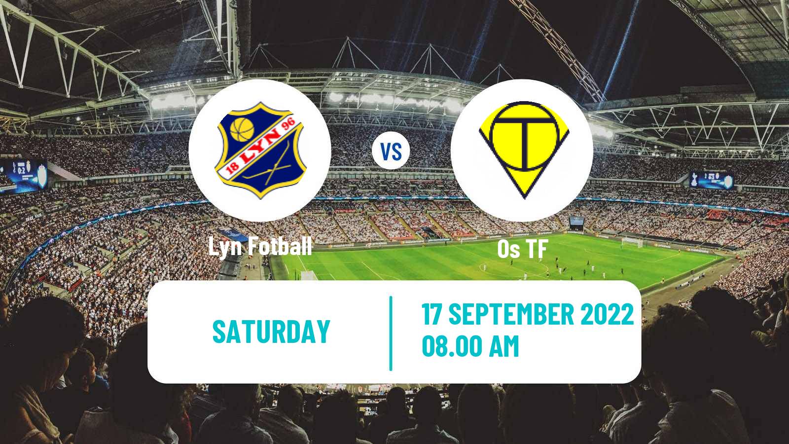 Soccer Norwegian Division 3 - Group 1 Lyn - Os TF
