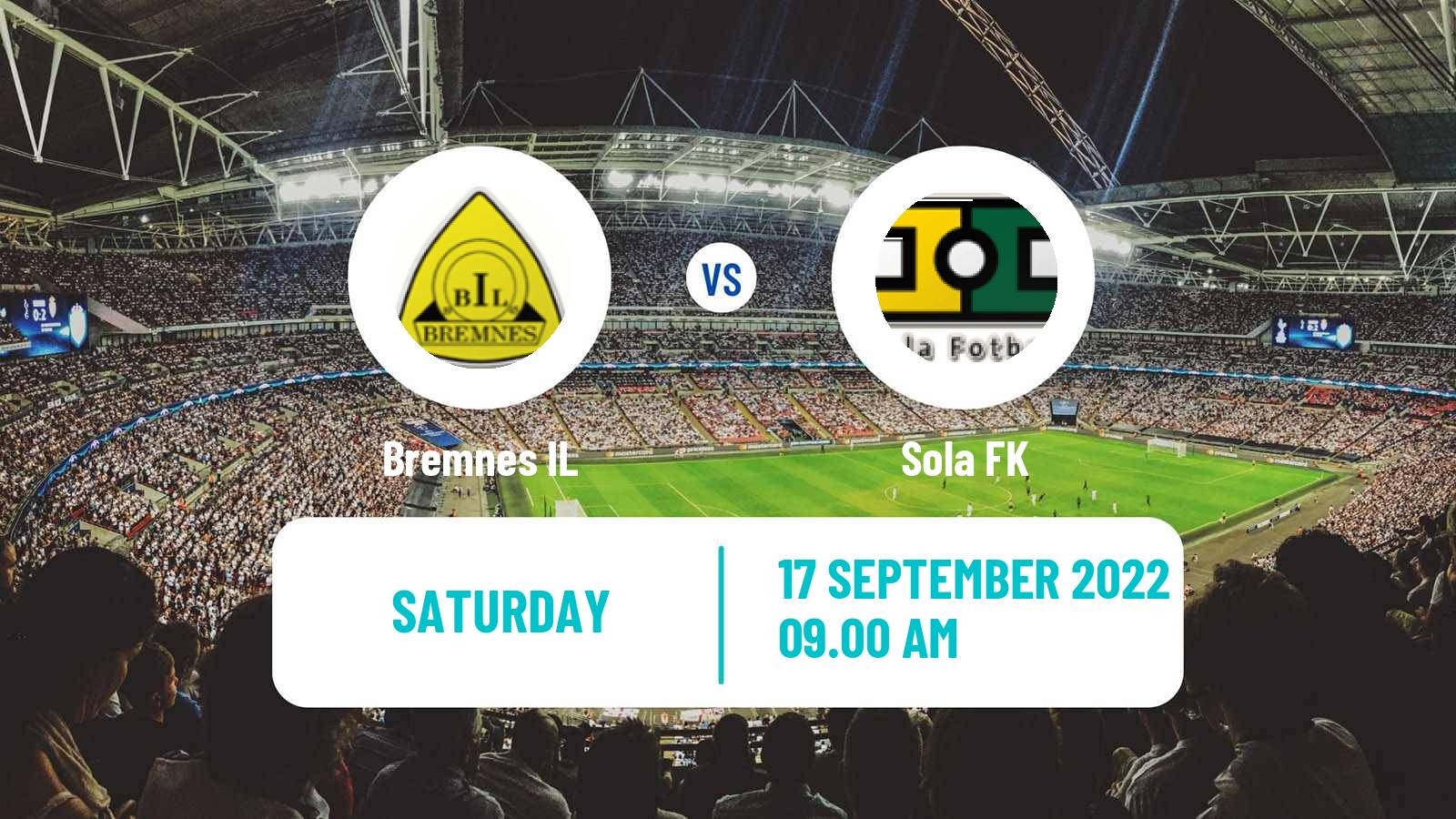 Football Norwegian Division 3 - Group 3 Bremnes - Sola