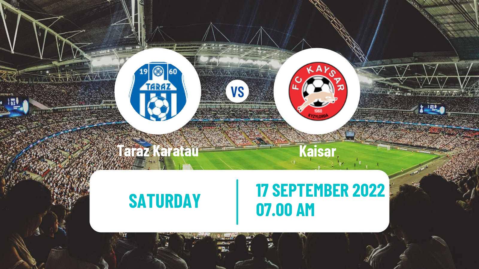 Soccer Kazakh First Division Taraz Karatau - Kaisar