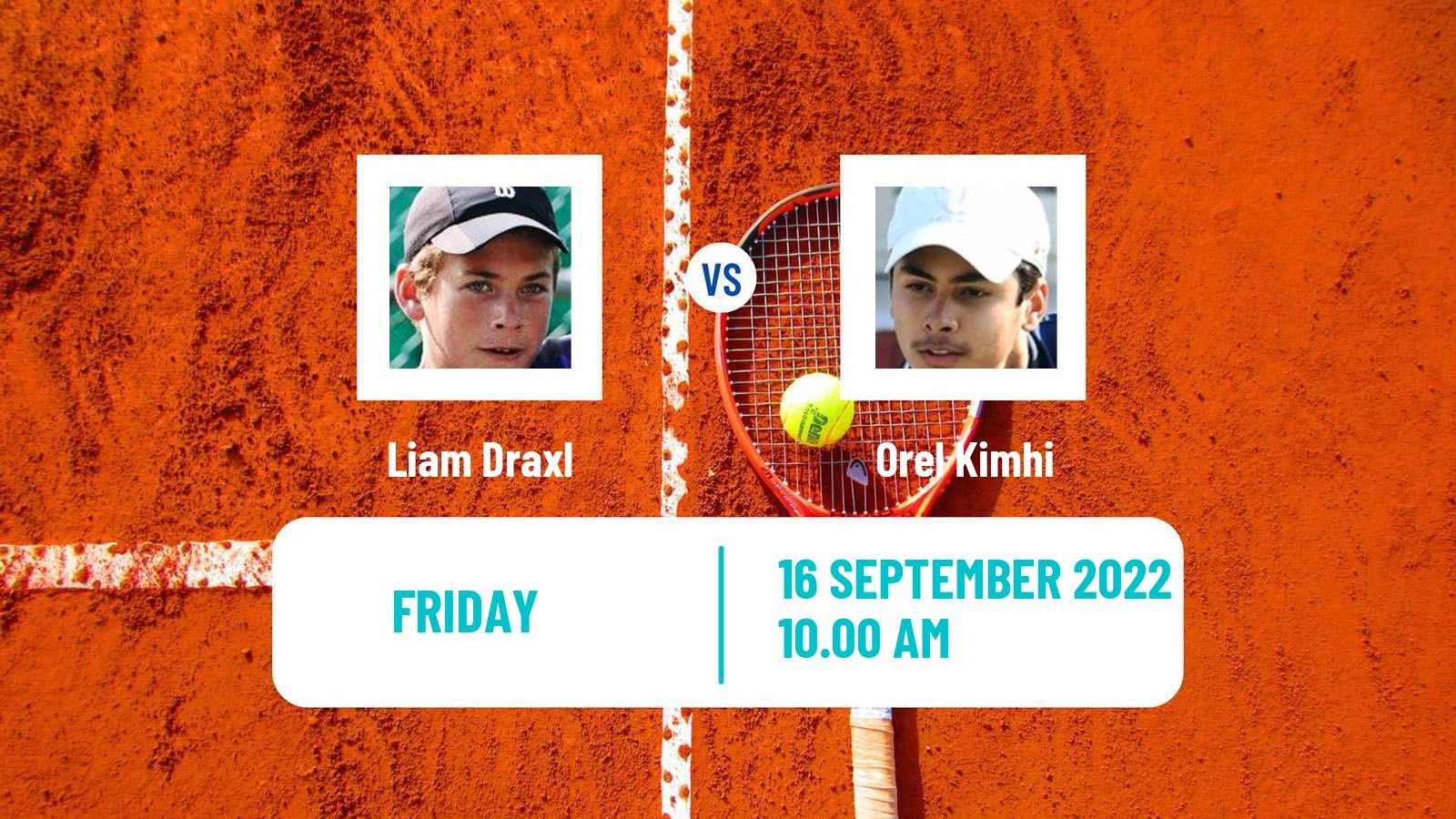 Tennis ITF Tournaments Liam Draxl - Orel Kimhi