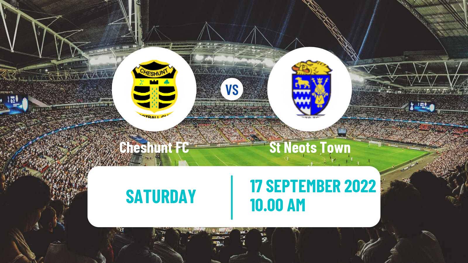 Soccer English FA Cup Cheshunt - St Neots Town