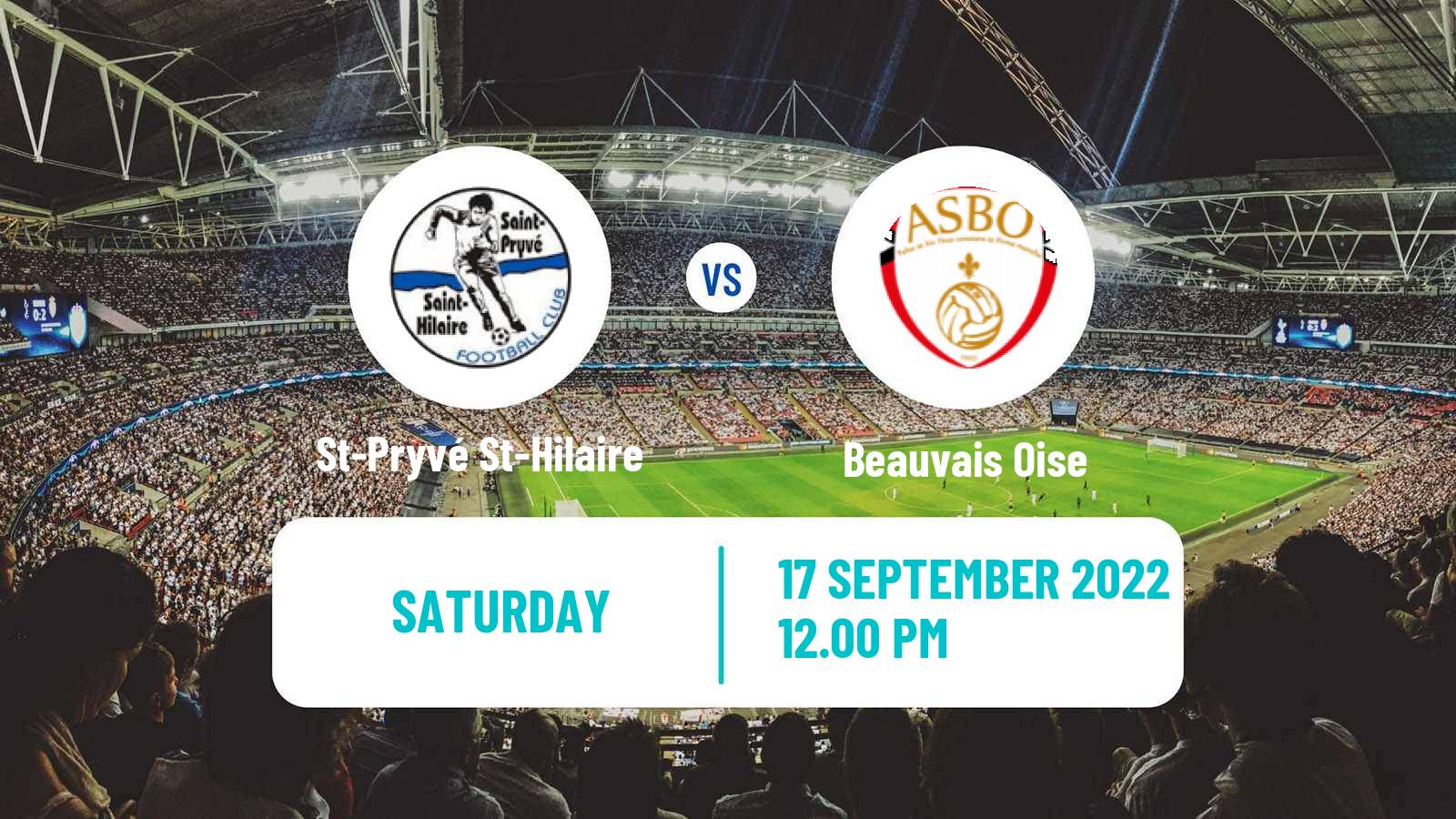Soccer French National 2 - Group A St-Pryvé St-Hilaire - Beauvais Oise