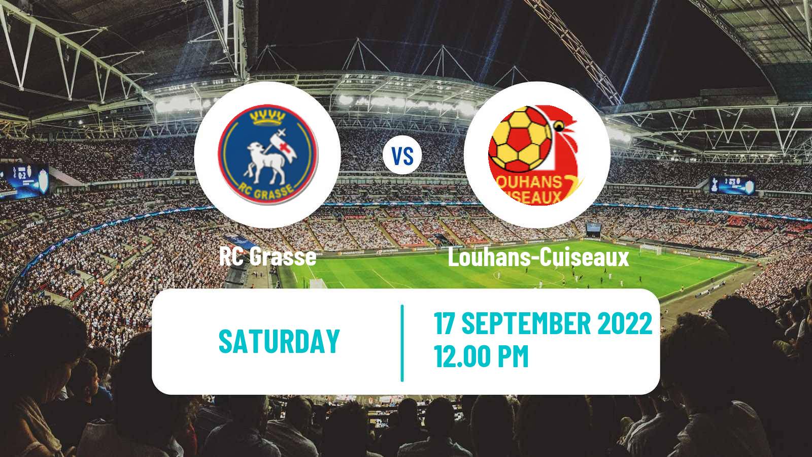 Soccer French National 2 - Group C Grasse - Louhans-Cuiseaux