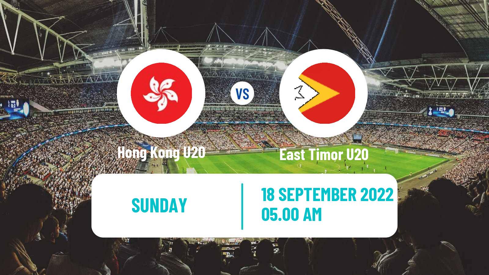 Football AFC Championship U20 Hong Kong U20 - East Timor U20
