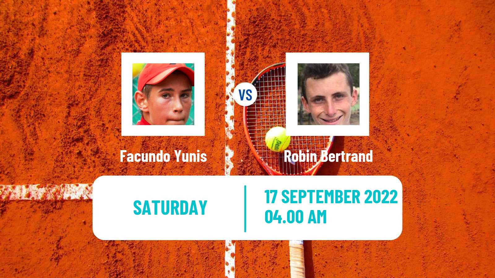 Tennis ITF Tournaments Facundo Yunis - Robin Bertrand