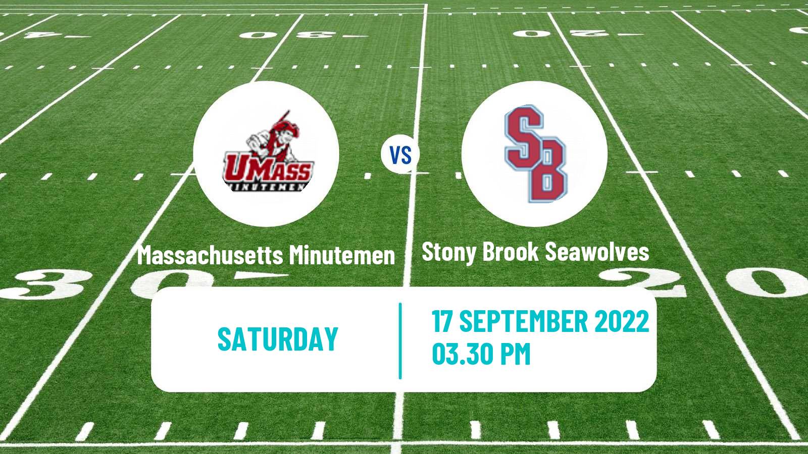 American football NCAA College Football Massachusetts Minutemen - Stony Brook Seawolves