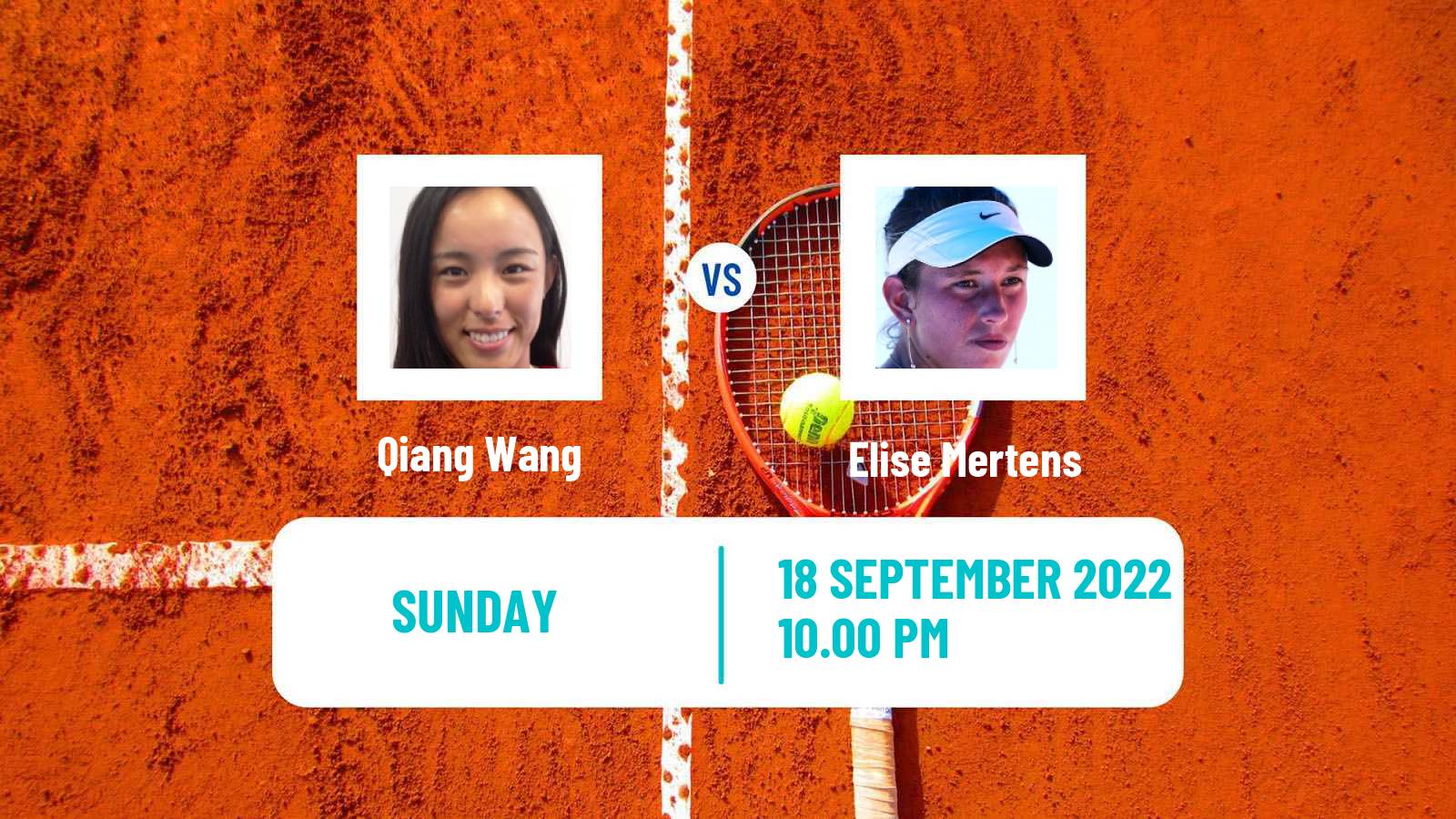 Tennis WTA Tokyo Qiang Wang - Elise Mertens