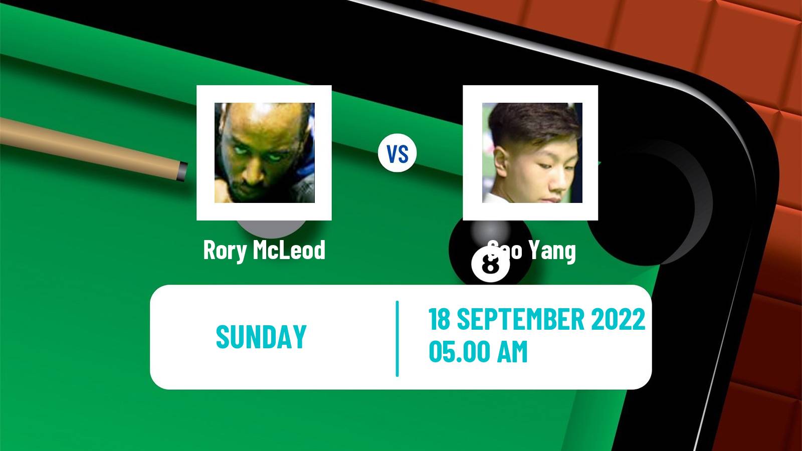Snooker Snooker Rory McLeod - Gao Yang