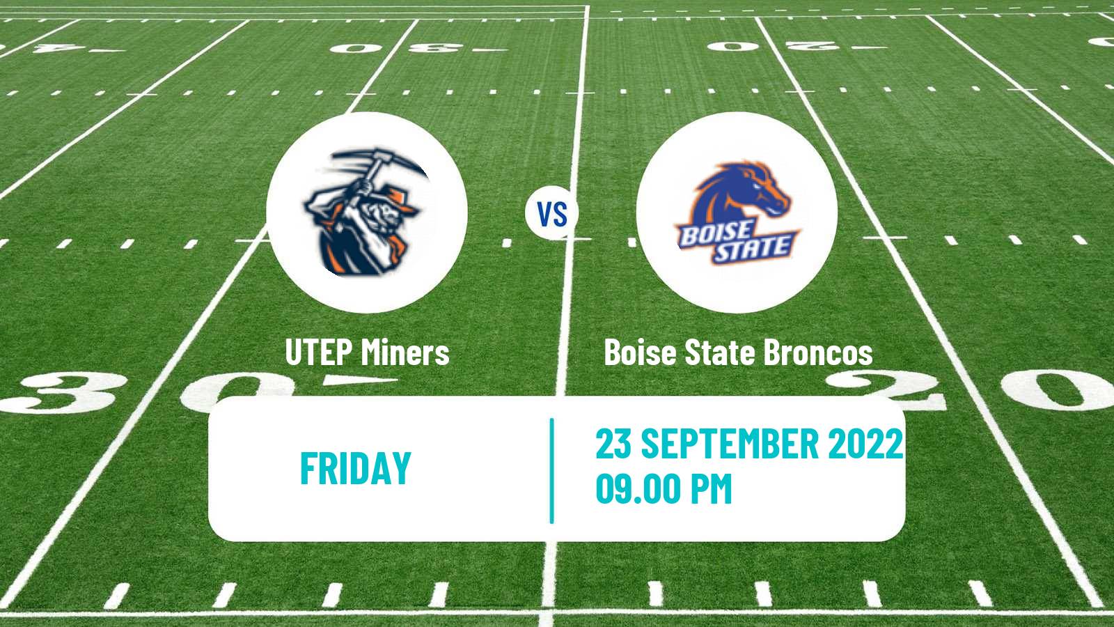 American football NCAA College Football UTEP Miners - Boise State Broncos