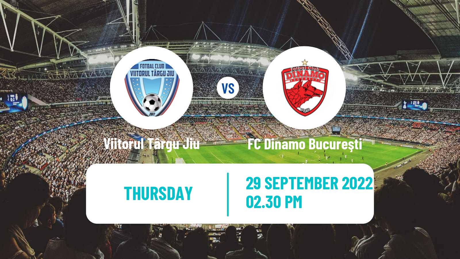Soccer Romanian Cup Viitorul Târgu Jiu - FC Dinamo Bucureşti