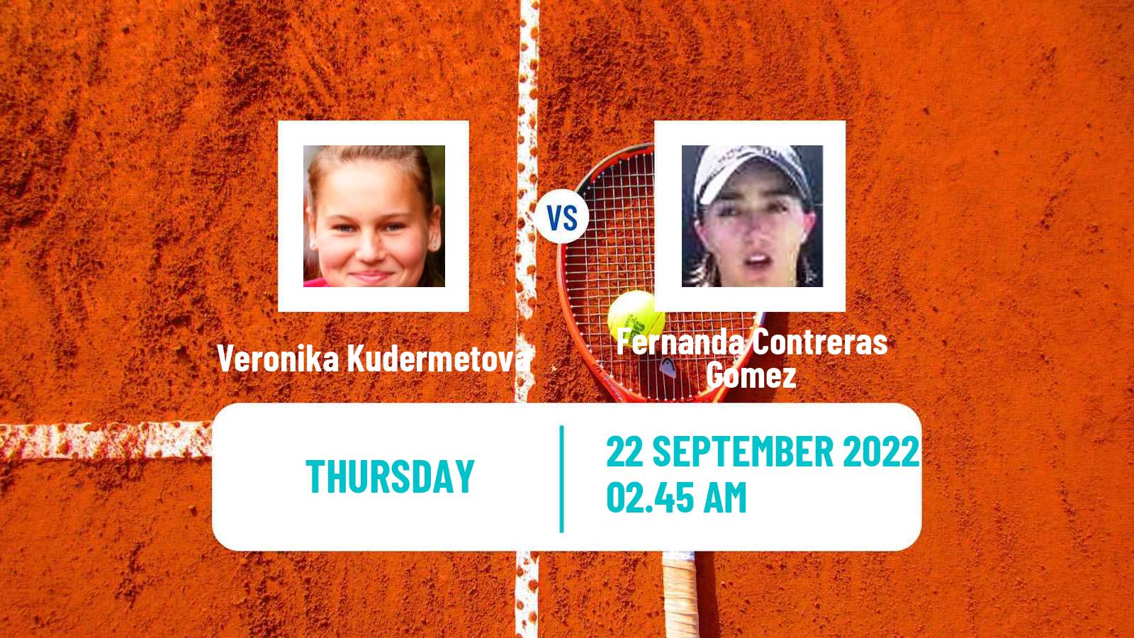 Tennis WTA Tokyo Veronika Kudermetova - Fernanda Contreras Gomez