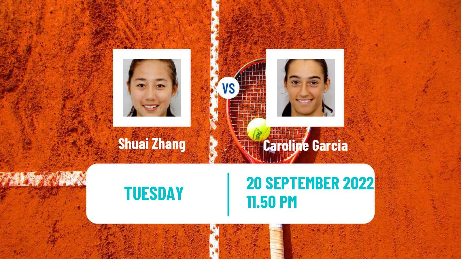 Tennis WTA Tokyo Shuai Zhang - Caroline Garcia
