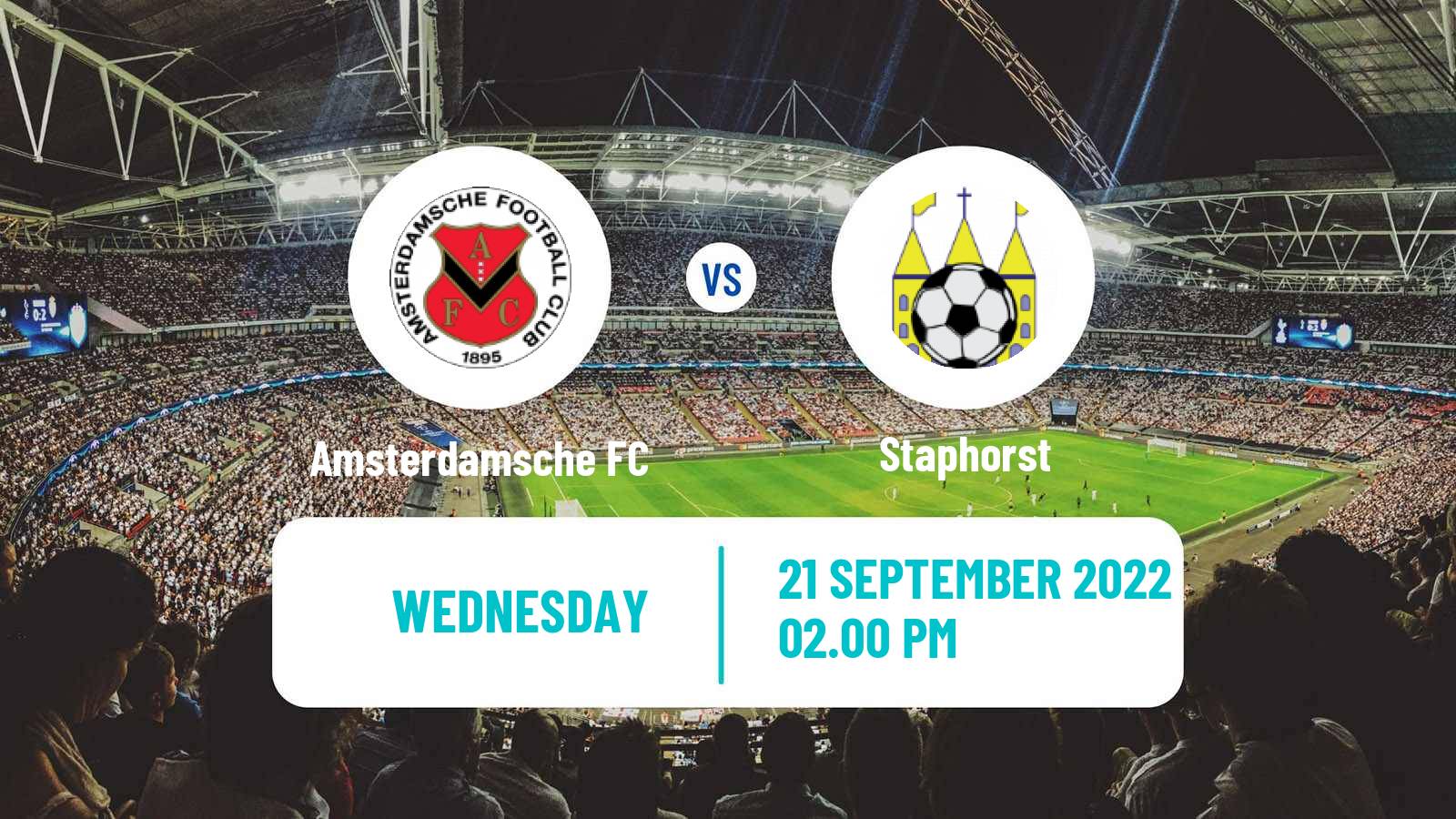 Soccer Dutch KNVB Beker Amsterdamsche FC - Staphorst