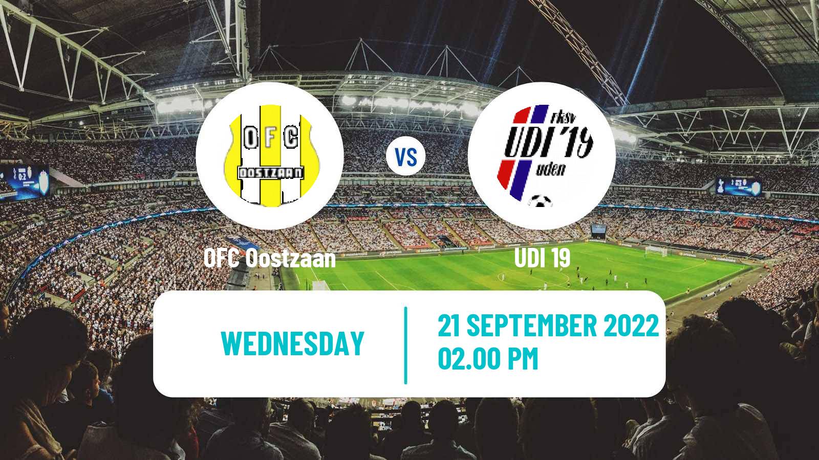 Soccer Dutch KNVB Beker OFC Oostzaan - UDI 19