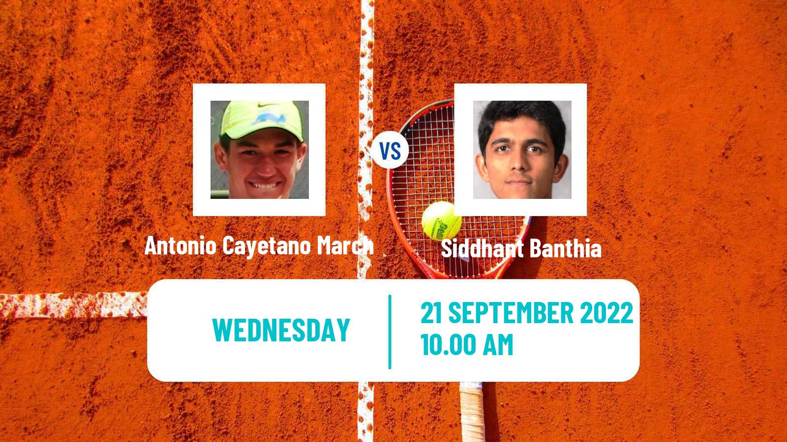 Tennis ITF Tournaments Antonio Cayetano March - Siddhant Banthia