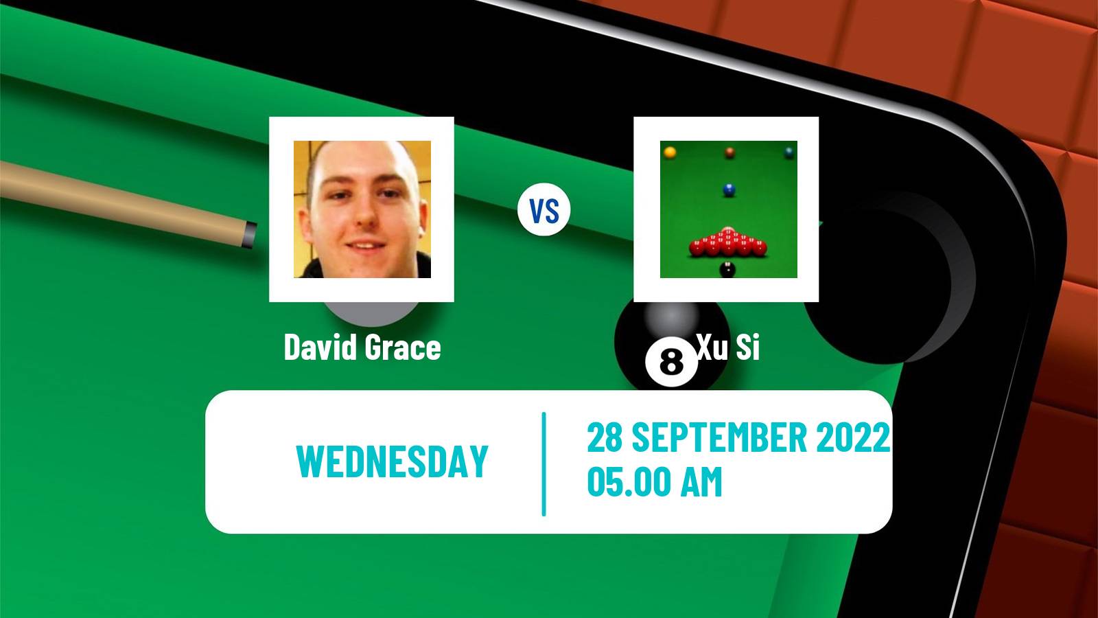 Snooker Snooker David Grace - Xu Si