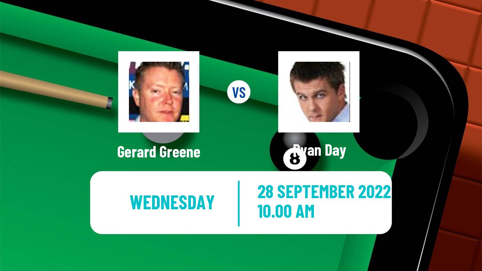 Snooker Snooker Gerard Greene - Ryan Day