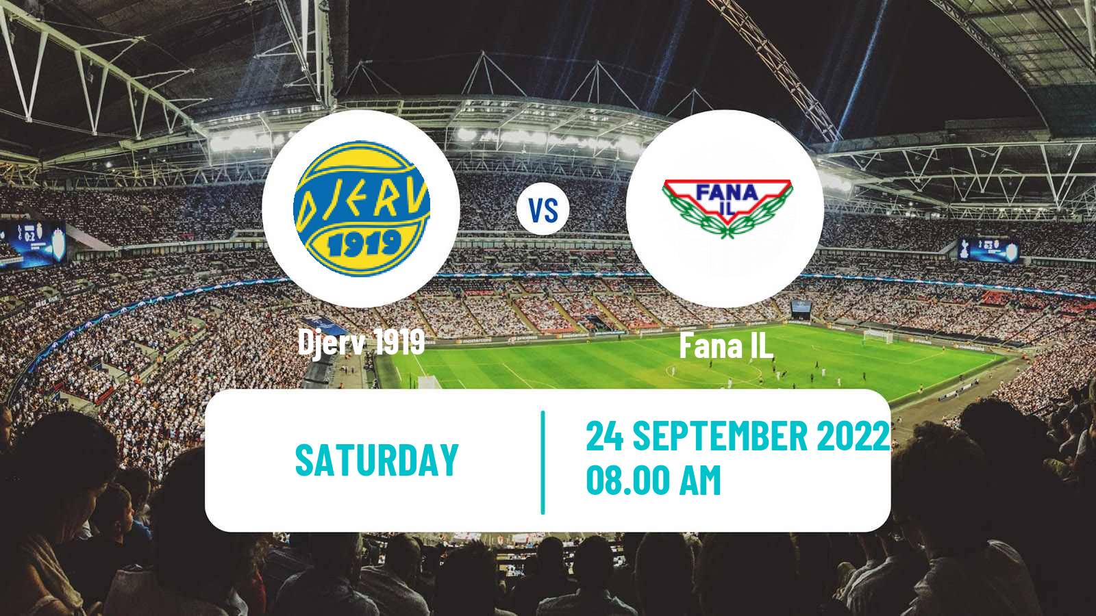 Football Norwegian Division 3 - Group 3 Djerv 1919 - Fana