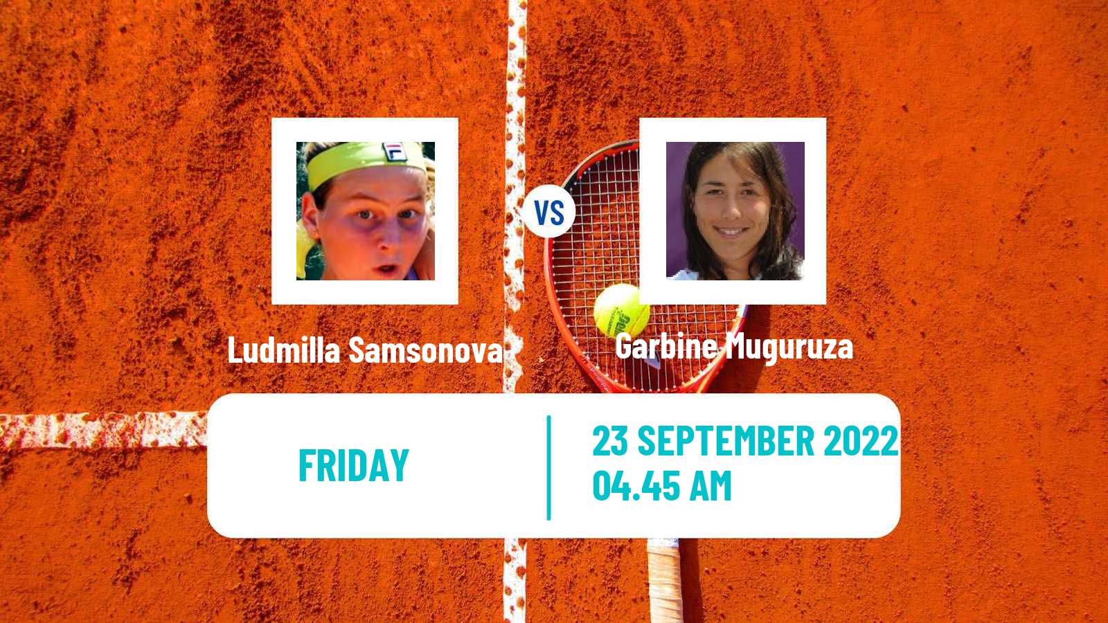 Tennis WTA Tokyo Ludmilla Samsonova - Garbine Muguruza