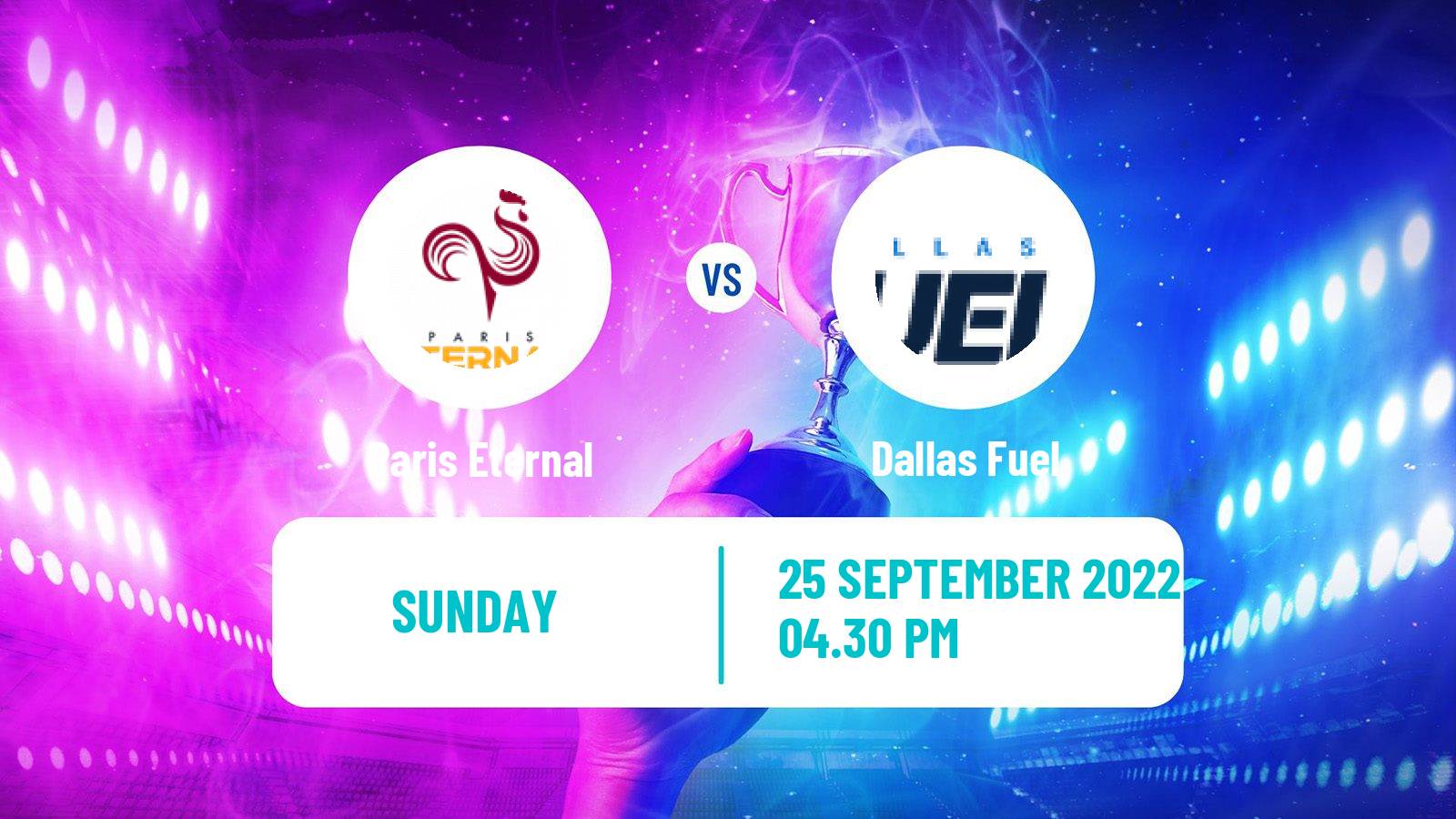 Esports eSports Paris Eternal - Dallas Fuel