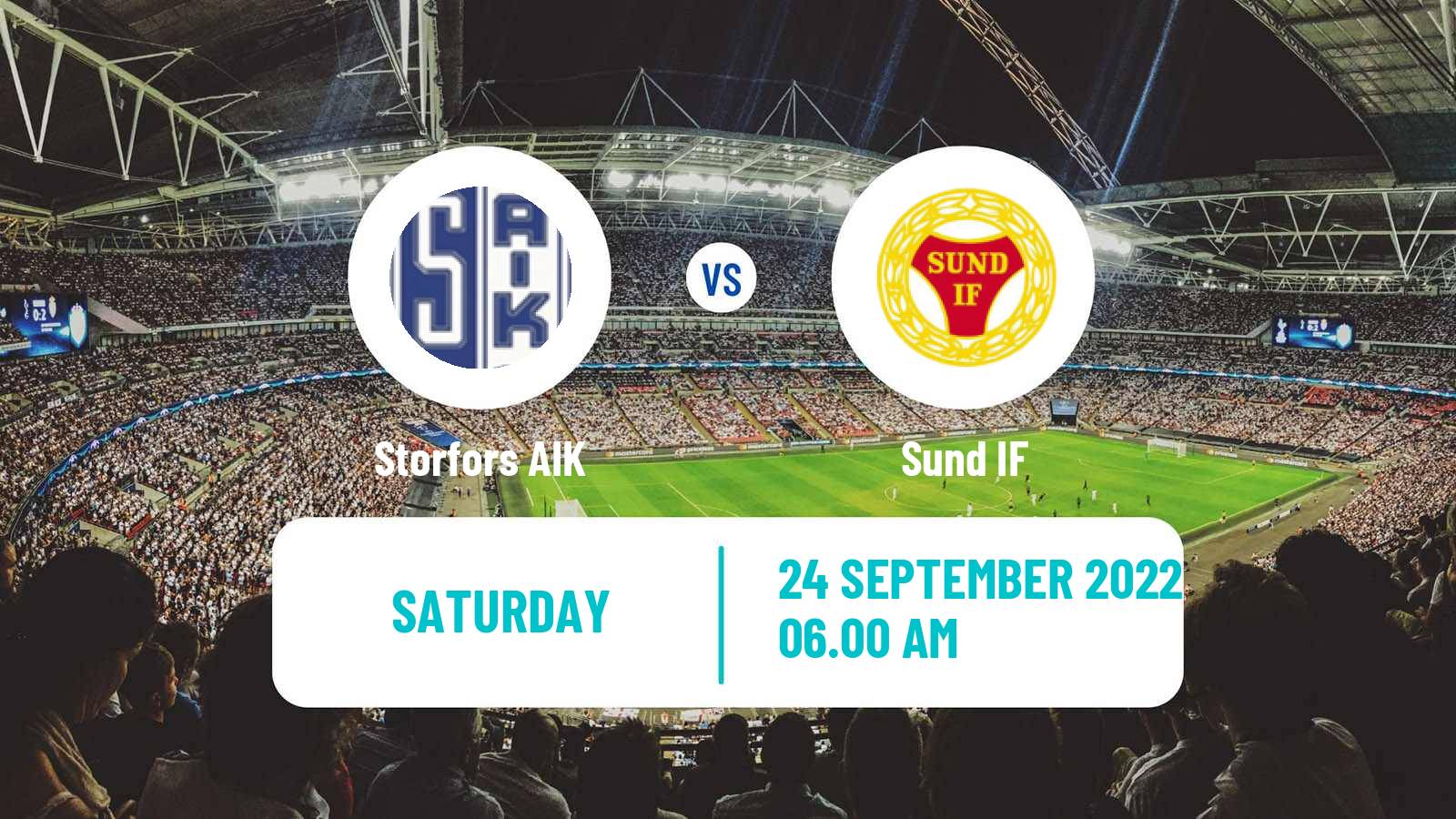 Soccer Swedish Division 2 - Norrland Storfors - Sund