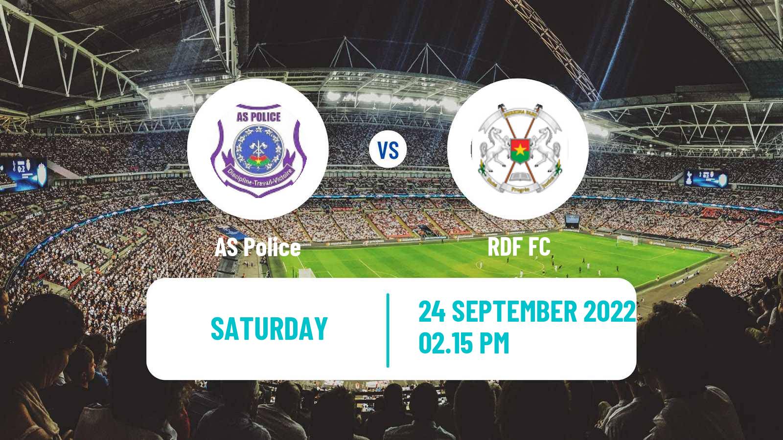 Soccer Burkina Faso Premier League AS Police - RDF