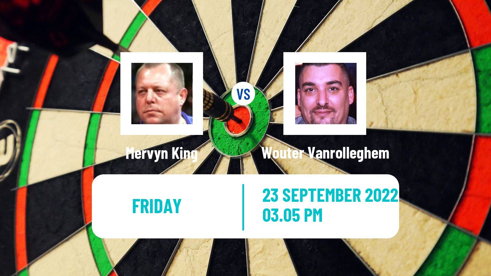 Darts Darts Mervyn King - Wouter Vanrolleghem