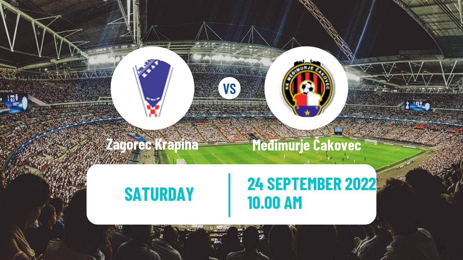 Soccer Croatian Druga NL Zagorec Krapina - Međimurje Čakovec