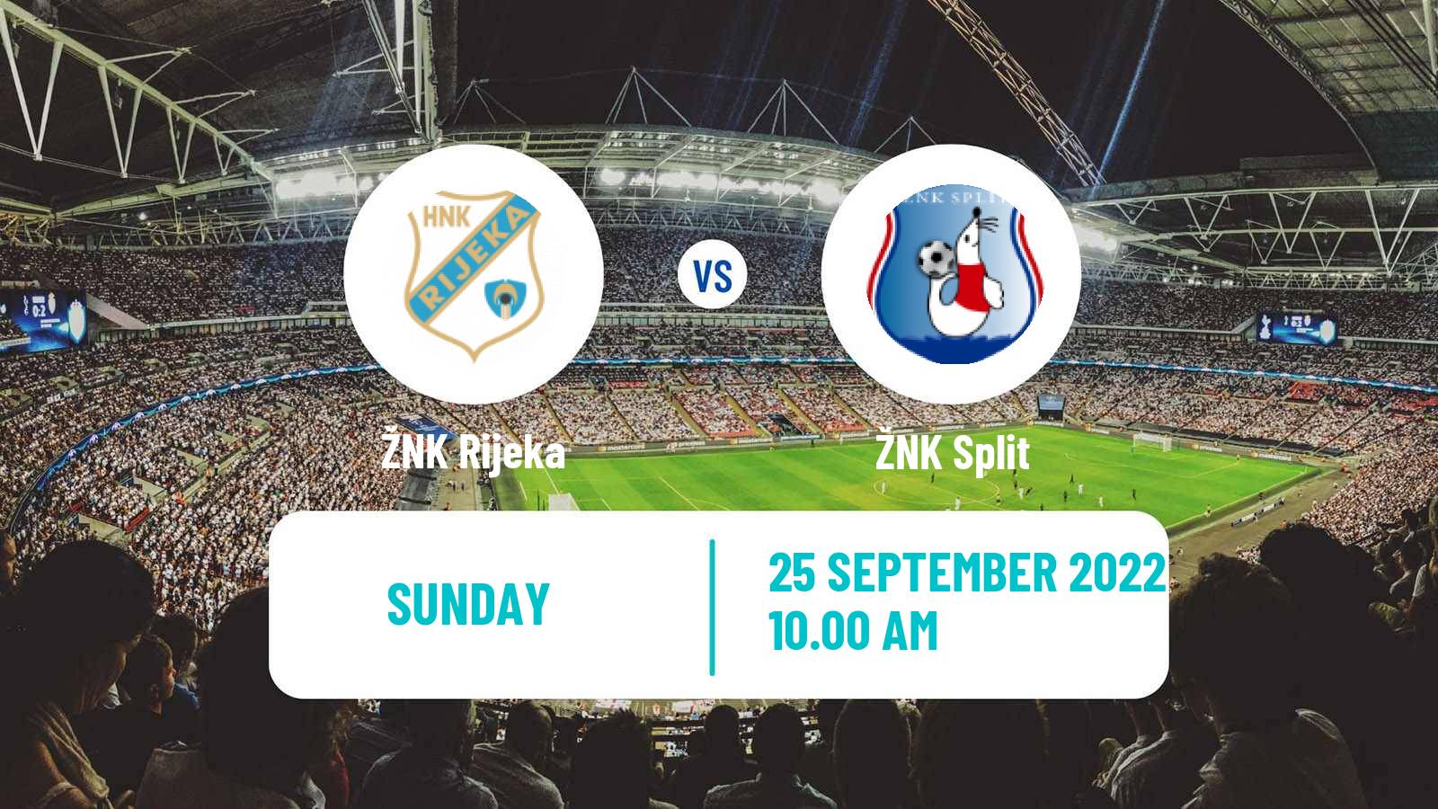 Soccer Croatian 1 HNL Women Rijeka - Split
