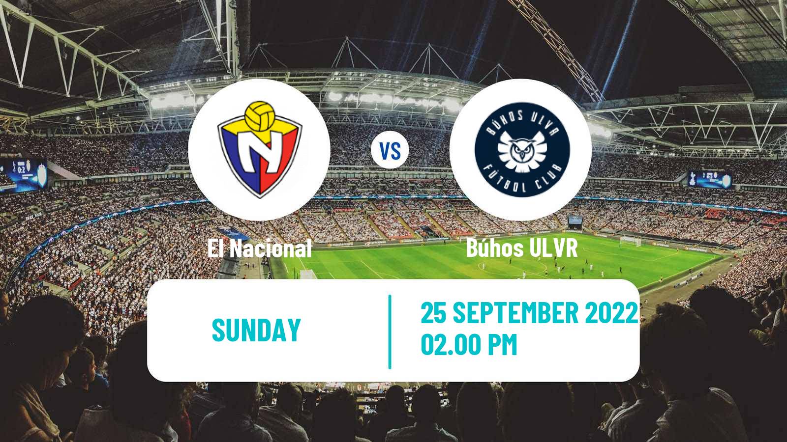 Soccer Ecuadorian Serie B El Nacional - Búhos ULVR