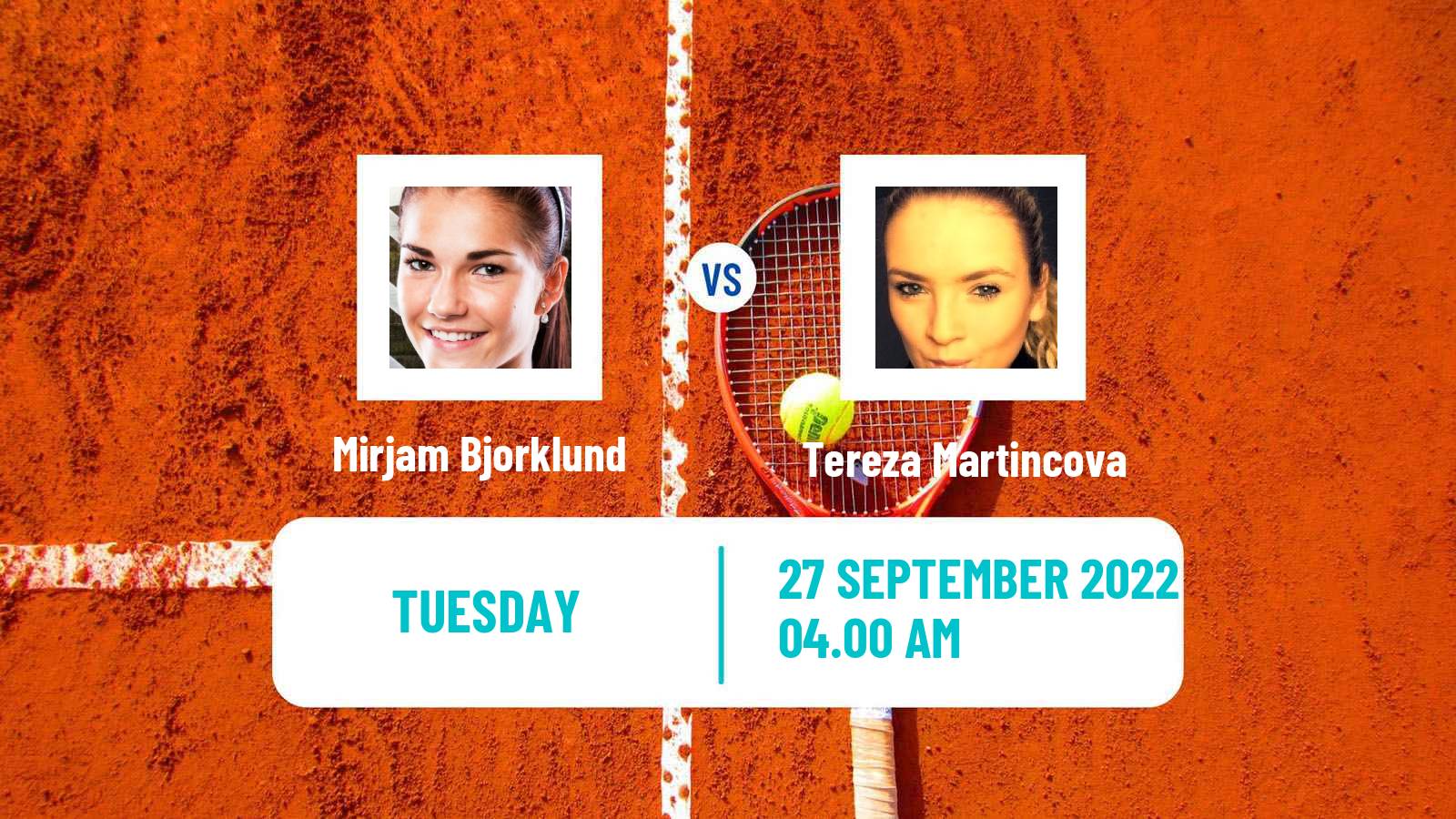 Tennis WTA Tallinn Mirjam Bjorklund - Tereza Martincova