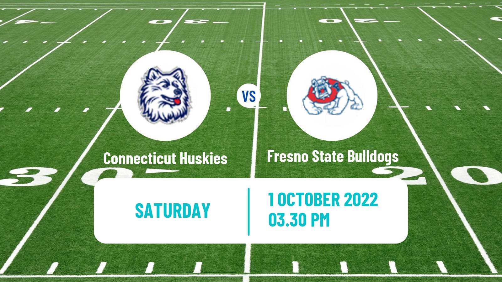 American football NCAA College Football Connecticut Huskies - Fresno State Bulldogs
