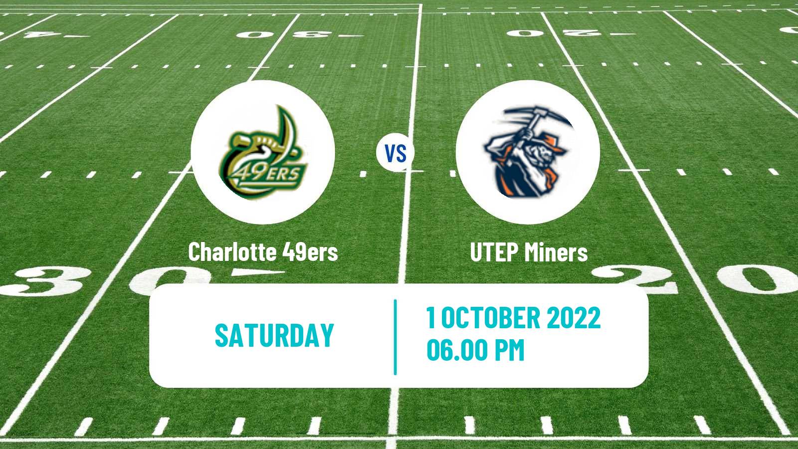 American football NCAA College Football Charlotte 49ers - UTEP Miners