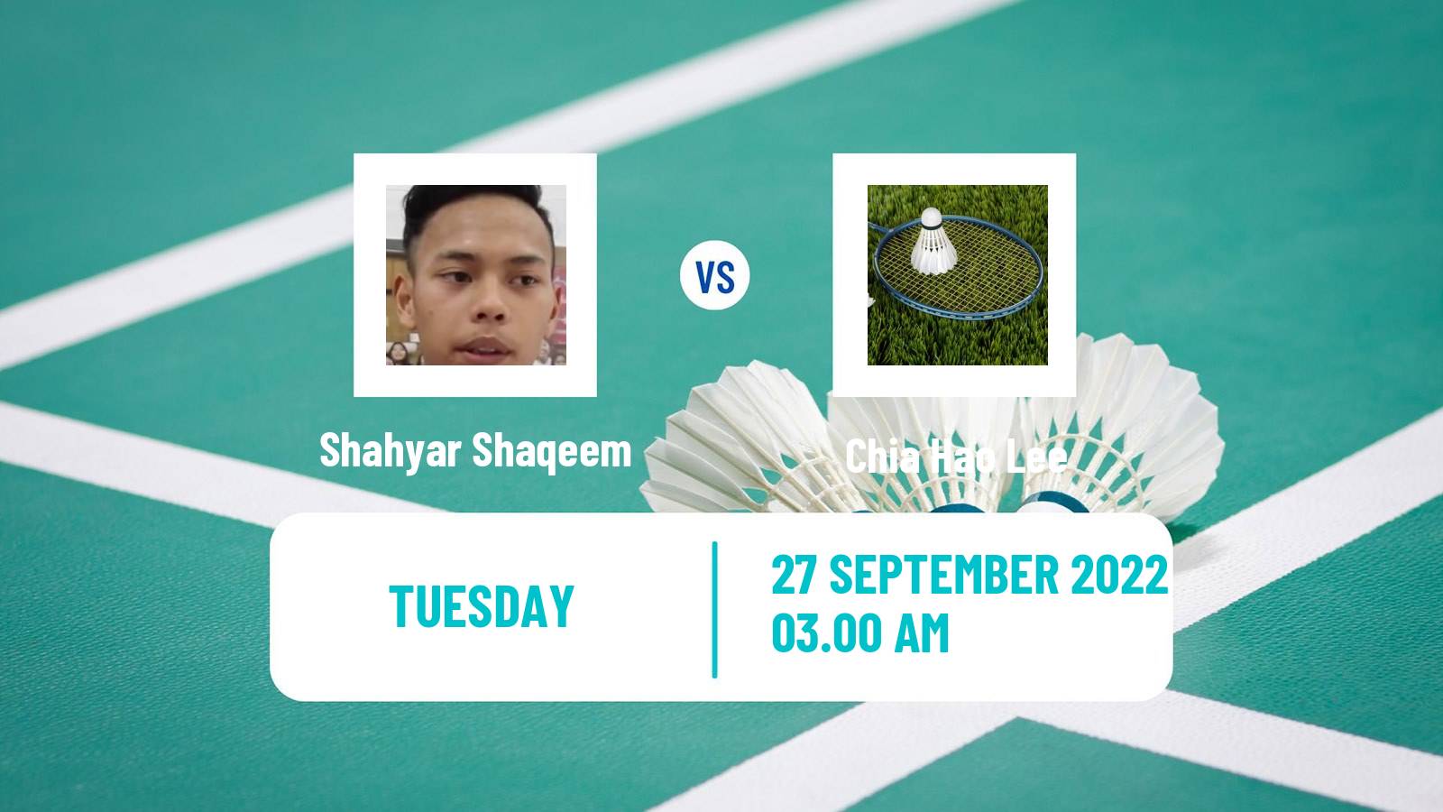 Badminton Badminton Shahyar Shaqeem - Chia Hao Lee