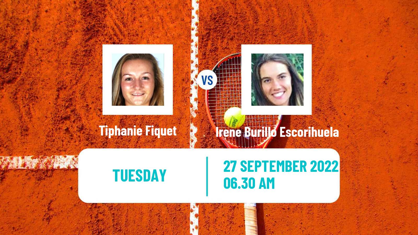 Tennis ITF Tournaments Tiphanie Fiquet - Irene Burillo Escorihuela