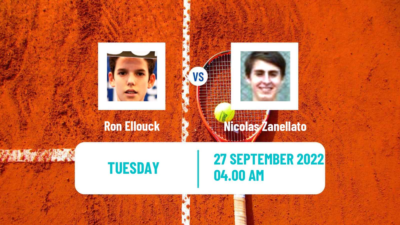 Tennis ITF Tournaments Ron Ellouck - Nicolas Zanellato