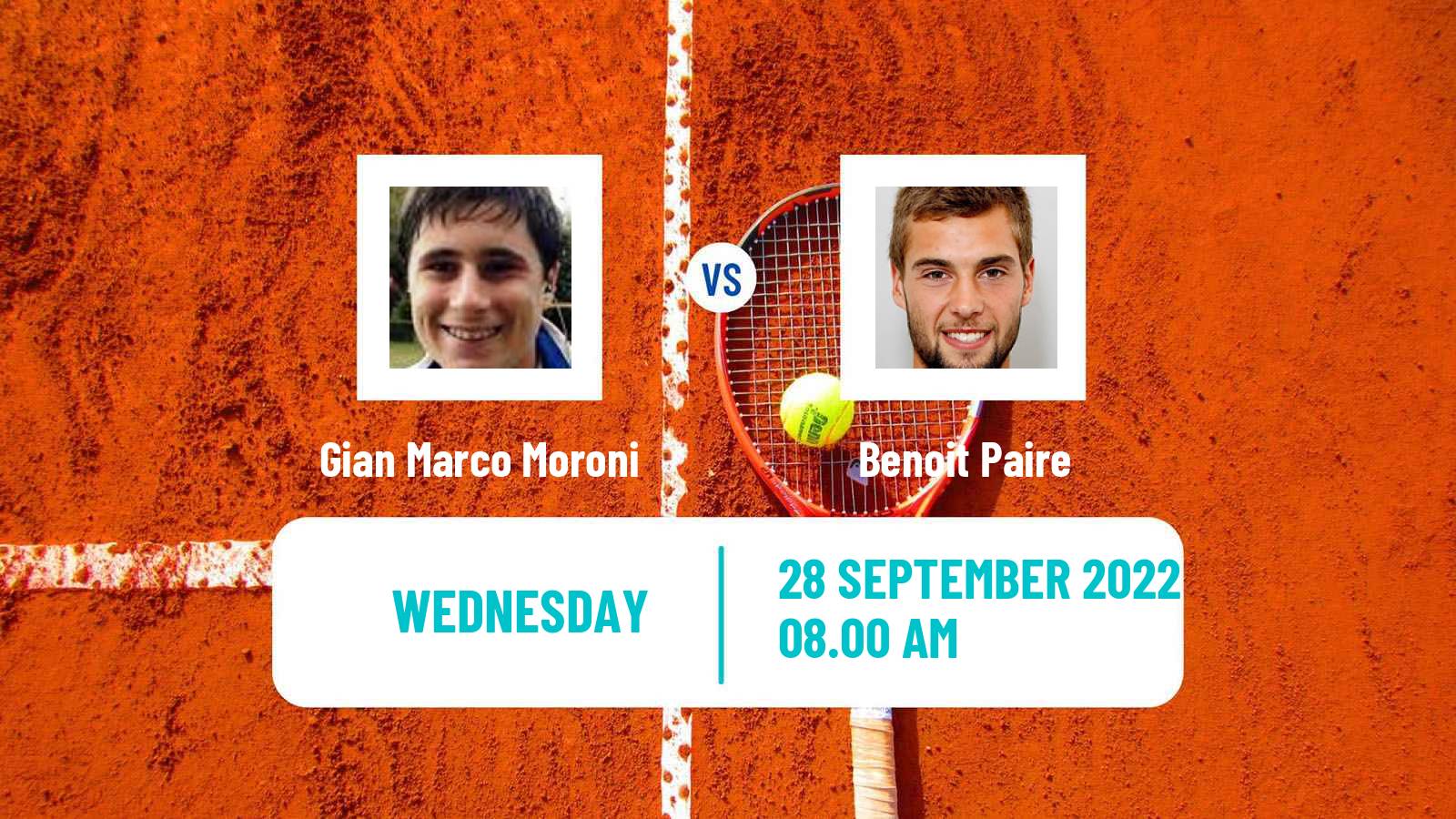 Tennis ATP Challenger Gian Marco Moroni - Benoit Paire