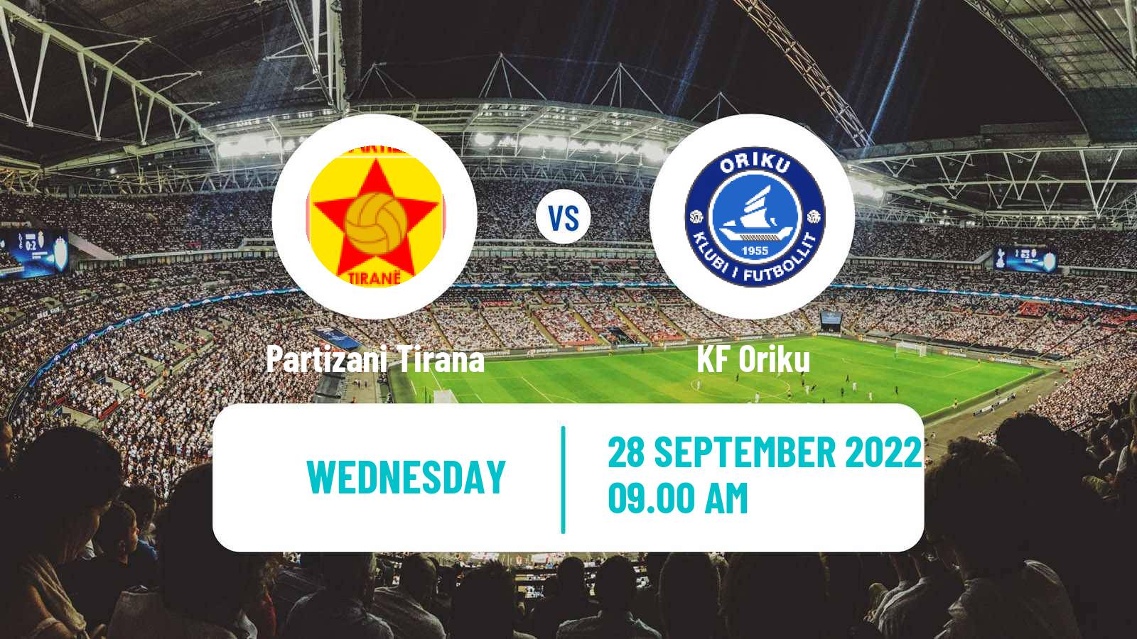 Soccer Albanian Cup Partizani Tirana - Oriku