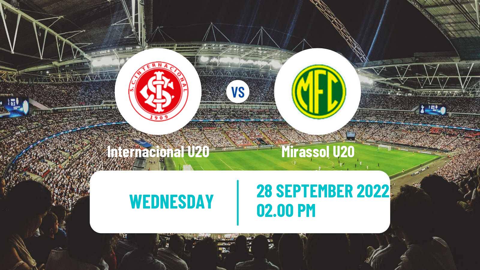 Soccer Copa do Brasil U20 Internacional U20 - Mirassol U20