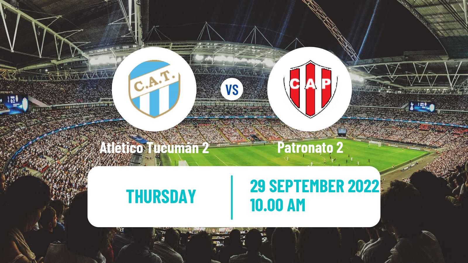 Soccer Argentinian Reserve League Atlético Tucumán 2 - Patronato 2