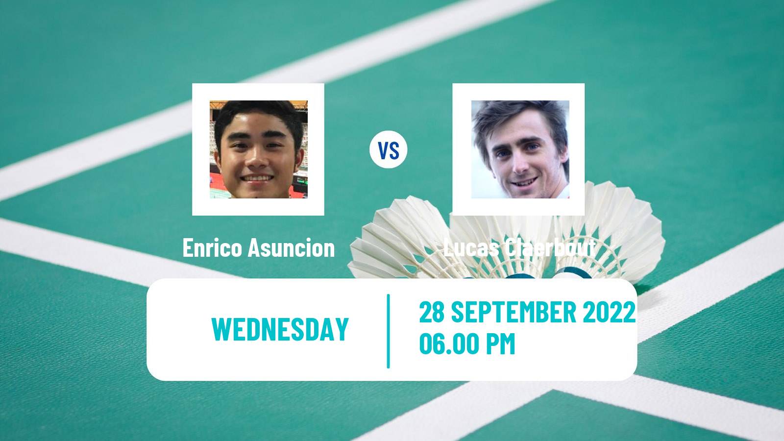Badminton Badminton Enrico Asuncion - Lucas Claerbout