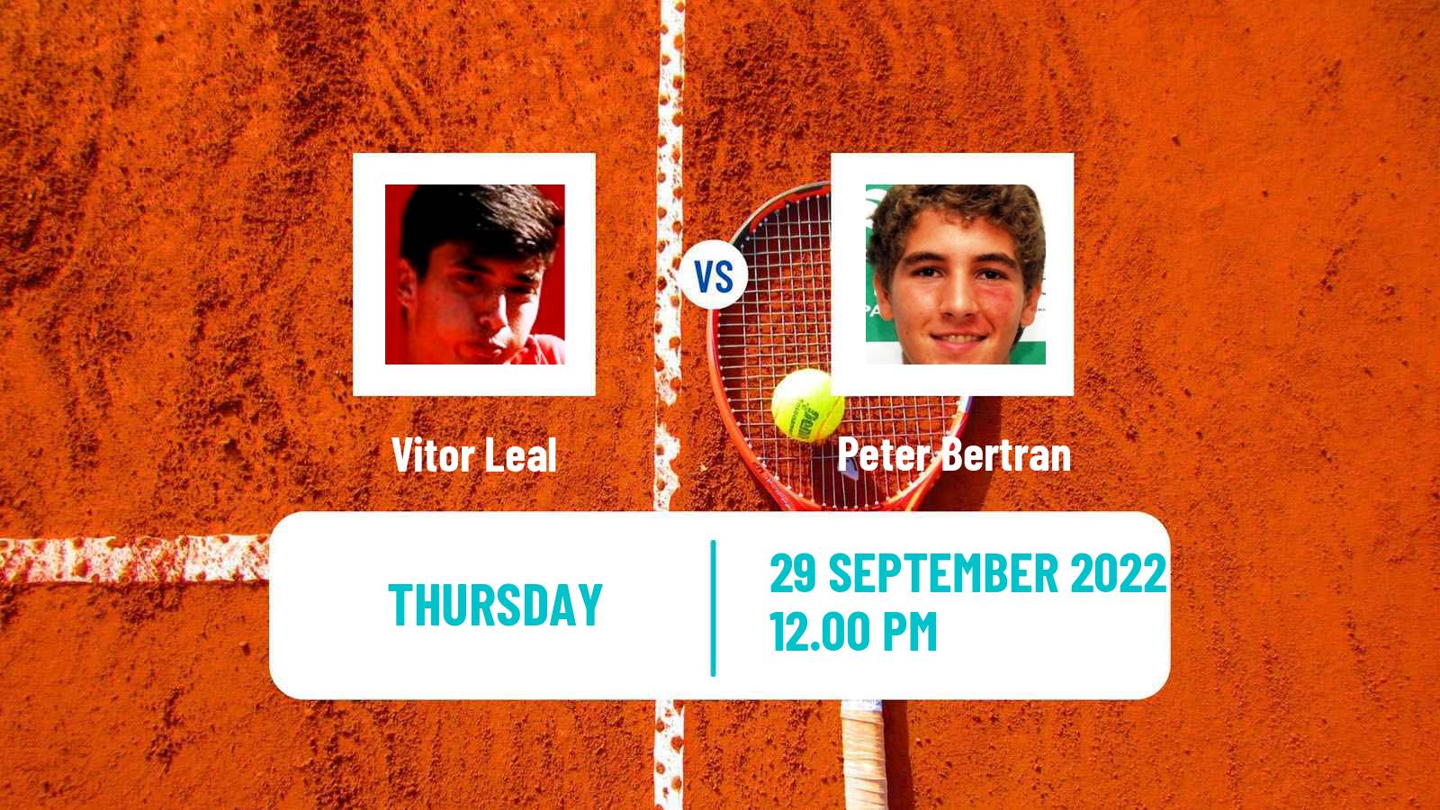 Tennis ITF Tournaments Vitor Leal - Peter Bertran